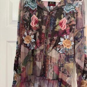 Johnny Was Zell Mesh Blouse